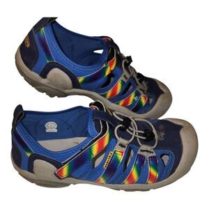 Keen Big Kid Blue Rainbow Water Sandal Size 5